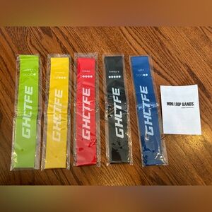 GHCTFE Resistance Mini Loop Bands Set of 5 Exercise Bands New